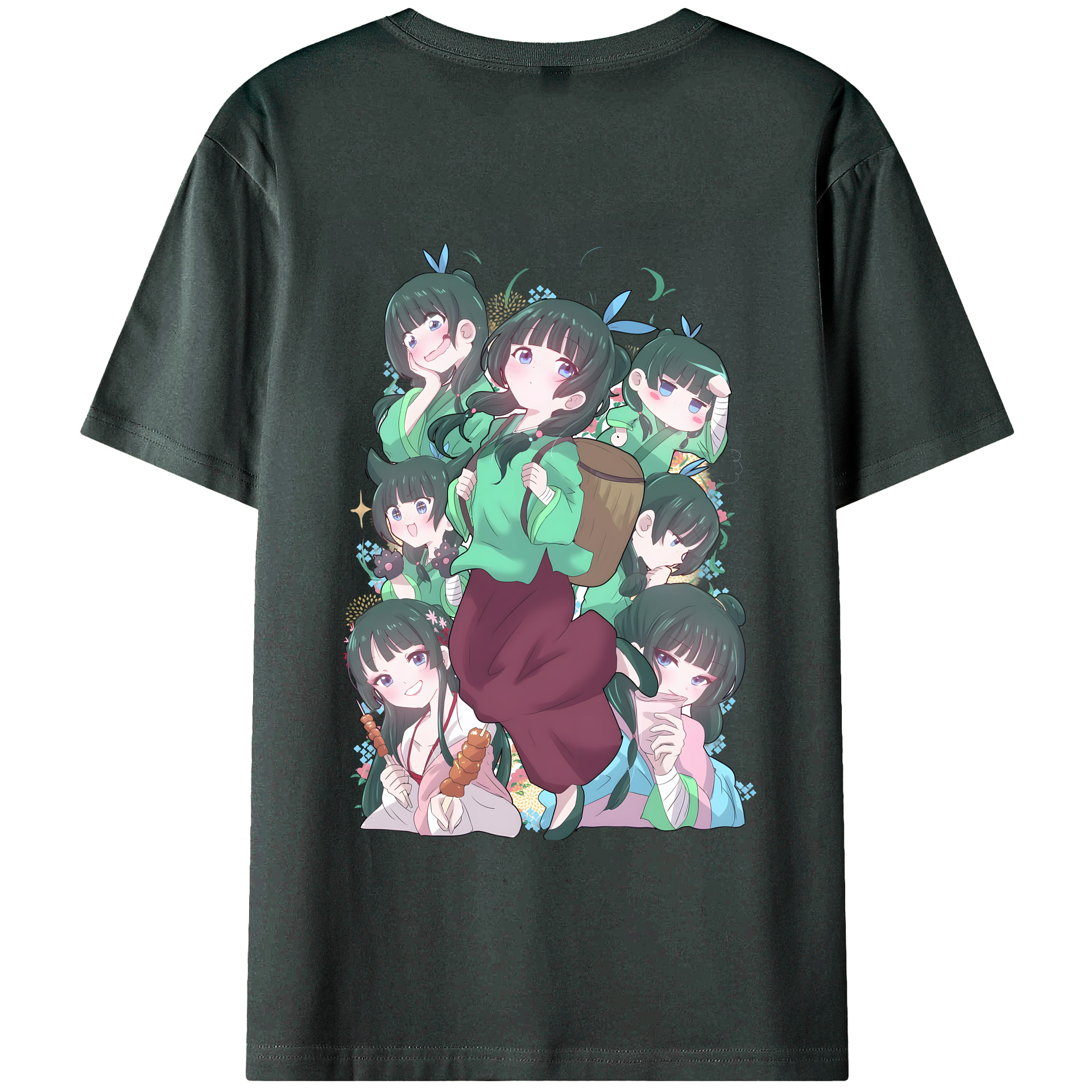 （画像用） 薬屋のひとりごと The Apothecary Diaries 綿100％ メンズ半袖Tシャツ（バックプリント） 通気性